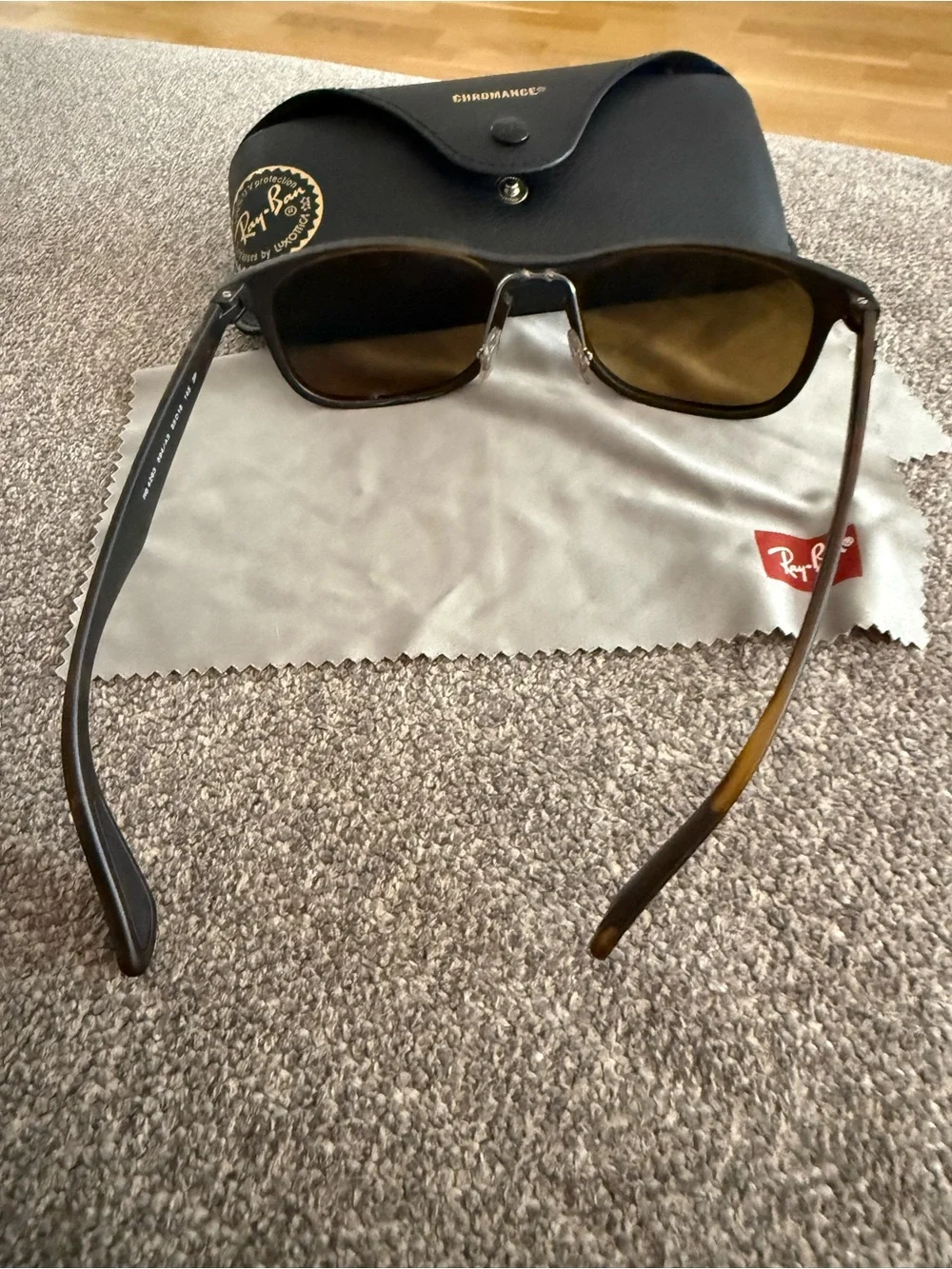 Ray-Ban RB 4263 894/A3 CHROMANCE Matte Havana Brown Mirror Gold